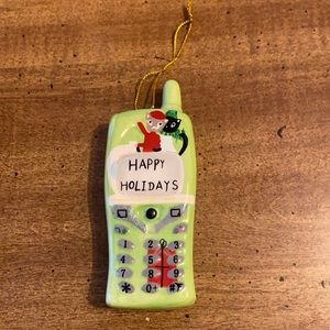 Cat Christmas Cell Phone Christmas Ornament 🎄🌟✨
